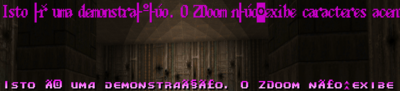 GZDoom's display of accented characters. The "^" and weird block are supposed to be "\n", a new line.