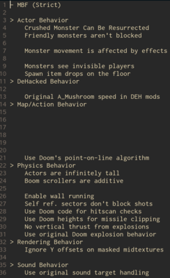 Suggested MBF(strict) characteristics