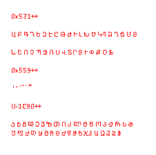 Allcaps 7 pixel (Doom, Strife, Hacx, Harmony small)
