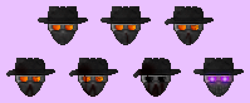 All the basic damage levels and invulnerability.